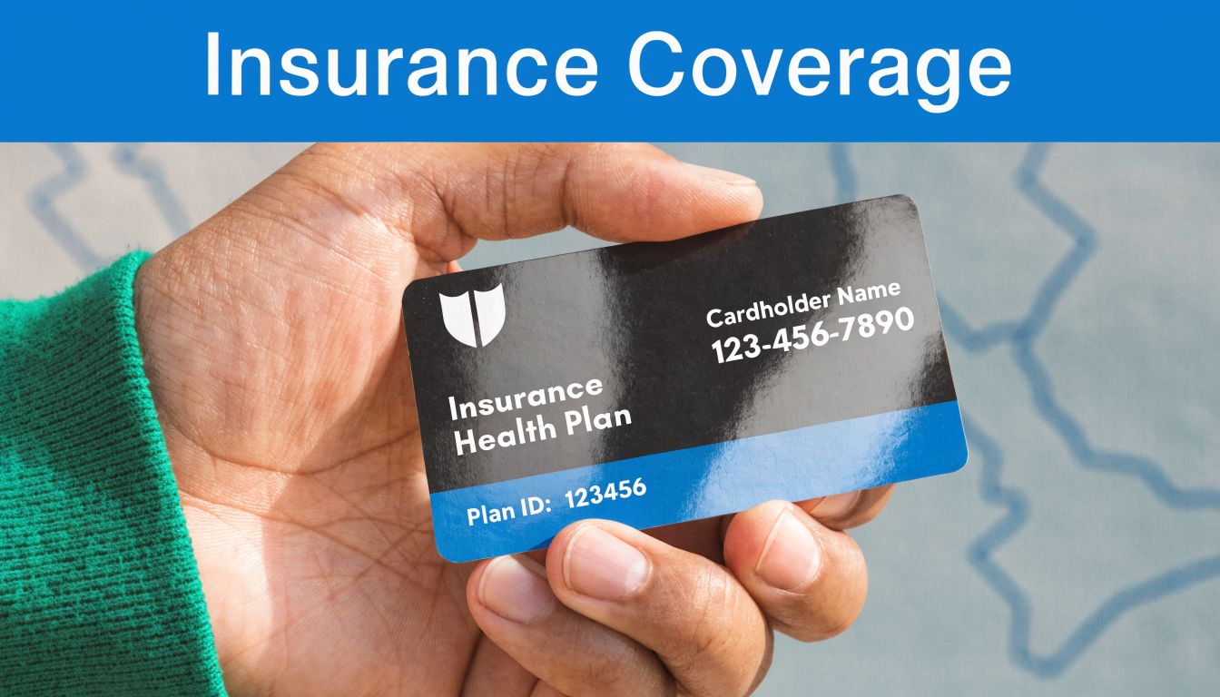 A person holding an insurance health plan identification card with a plan ID number displayed clearly.