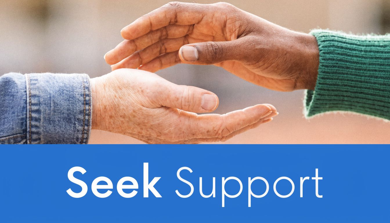 A close-up of a person reaching out to offer comfort and care to another individual.