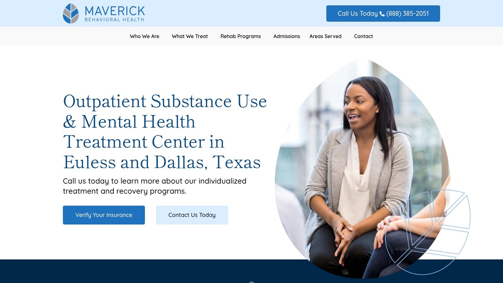 Screenshot from https://mavericktreatment.com